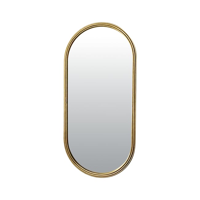 Miroir métal oblong épais 60x130cm Couleur or <span itemprop=