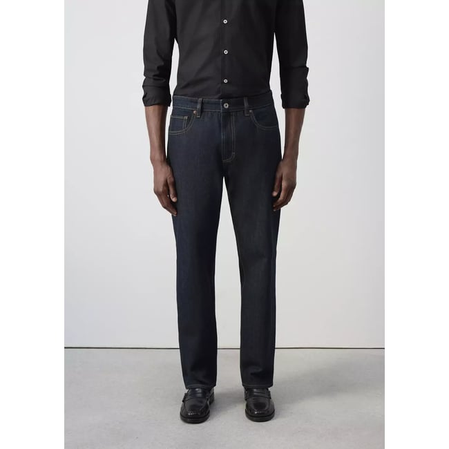 Jean Moby relaxed fit délavé foncé bleu <span itemprop=