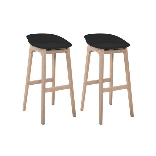Lot de tabourets de bar en bois 65cm RIVA - MOB IN