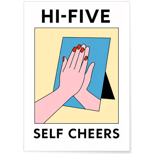Affiche Hi-Five Couleur blanc <span itemprop=