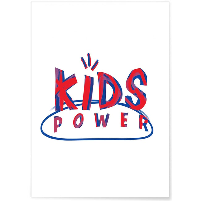 Affiche 'Kids Power' Couleur blanc <span itemprop=