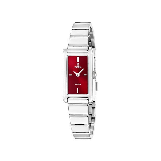 Montre Analogique  MADEMOISELLE argenté rouge argenté <span itemprop=