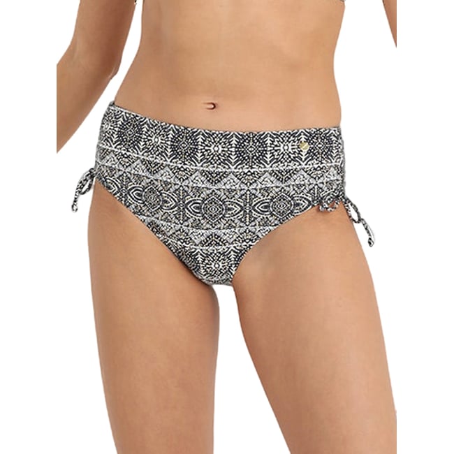 Bas maillot de bain taille haute Giselle noir/blanc <span itemprop=