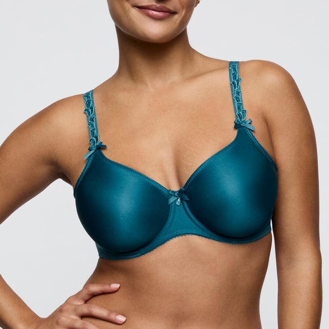 Soutien gorge emboîtant moulé DEAUVILLE bleu - peacock <span itemprop=