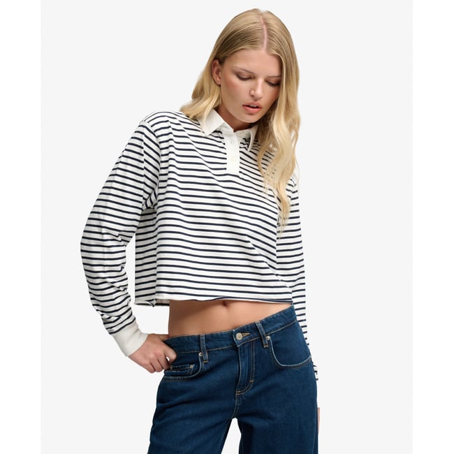 Top Rugby Athletic Essentials Rayé Coupe Oversize écru rayé <span itemprop=