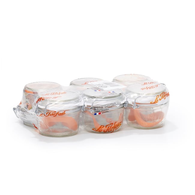 Lot de 6 terrines en verre 125g, LE PARFAIT transparent <span itemprop=
