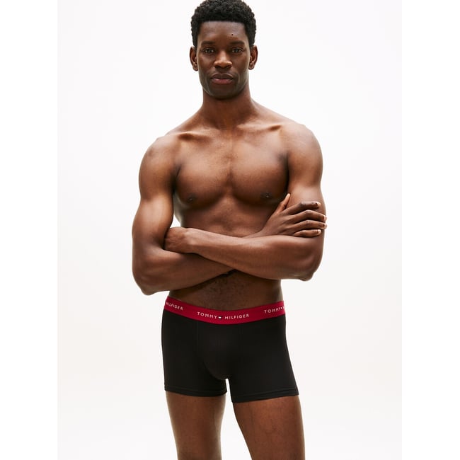 Lot de 3 boxers Everyday Essentials noir + ceint. multicolore <span itemprop=