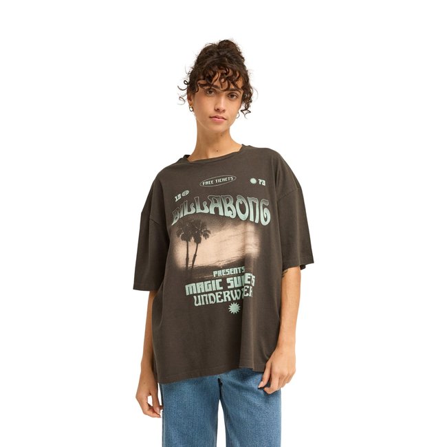 T-shirt oversize TAKE A TOUR noir off black <span itemprop=
