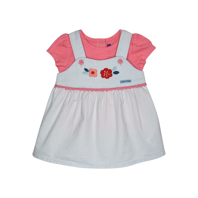 Tee shirt robe gaelane jean bebe bleu <span itemprop=