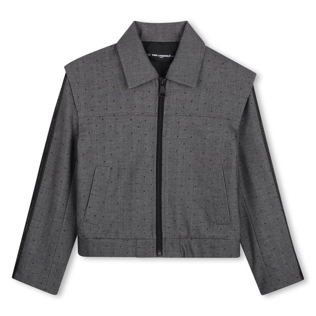 Cardigan de jogging gris chine fonce <span itemprop=