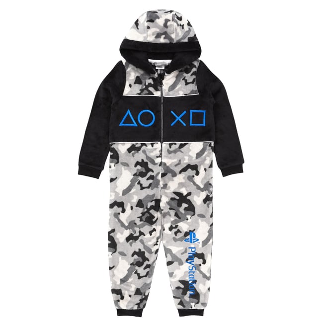 Grenouillère Batman DC Comics Pour Garçon – Pyjama One-Piece Chaud Et Confortable Avec Capuche Oreilles, Noir 10-11 Ans