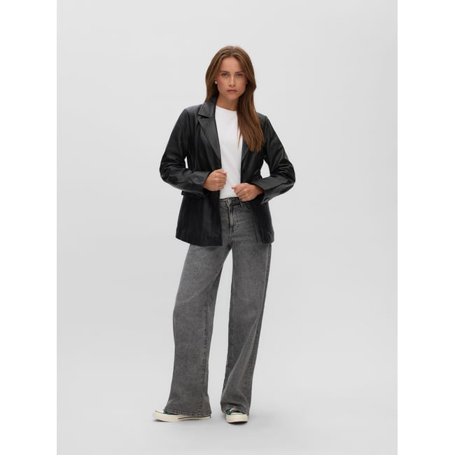 Veste En Cuir black 1 <span itemprop=