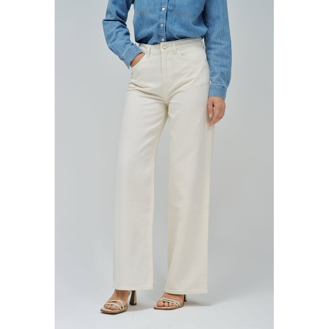 JEAN WIDE LEG beige <span itemprop=