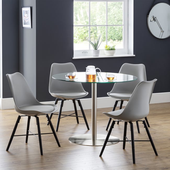 Novie Scandi Dining Chairs (Set of 2), grey, SO'HOME