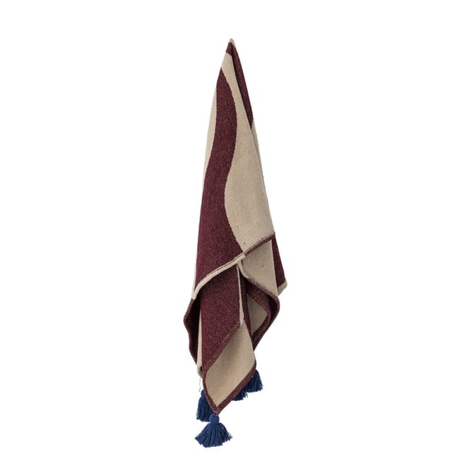 Plaid coton recyclé   CIMI multicolore <span itemprop=