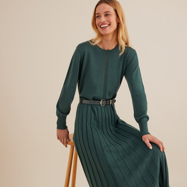 Tricot jurk lang sale