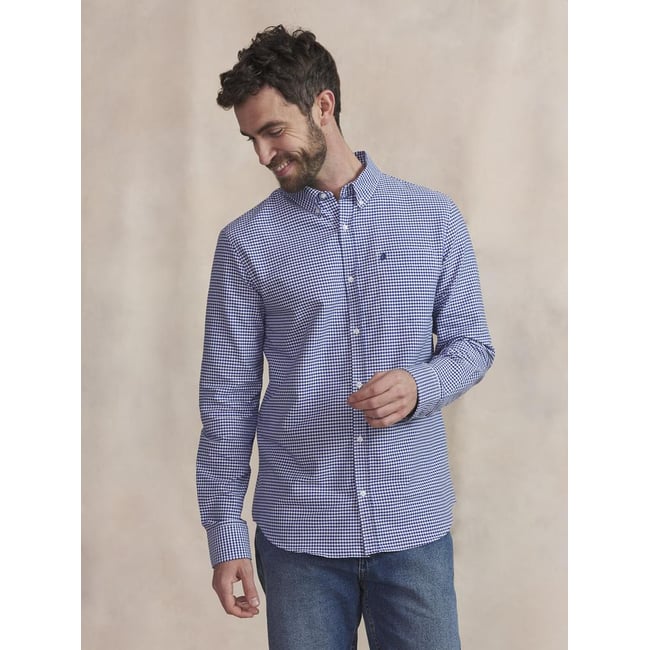 Chemise manches longues LASLOCHE marine <span itemprop=