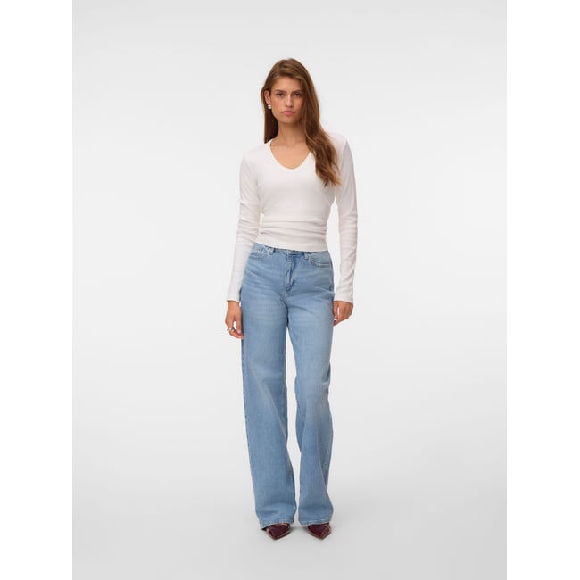 Jean À Coupe Large medium blue denim <span itemprop=