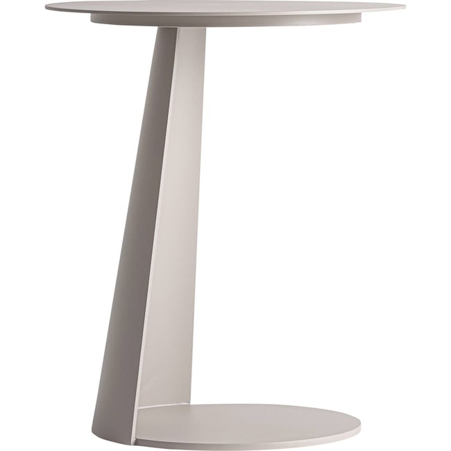 Table d'appoint aluminium collection VACIO Couleur taupe <span itemprop=