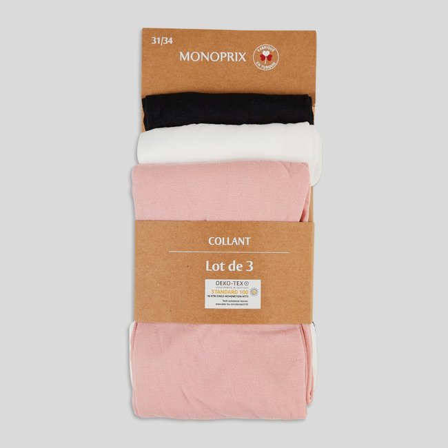 Lot de 3 paires de collants fins - MONOPRIX KIDS