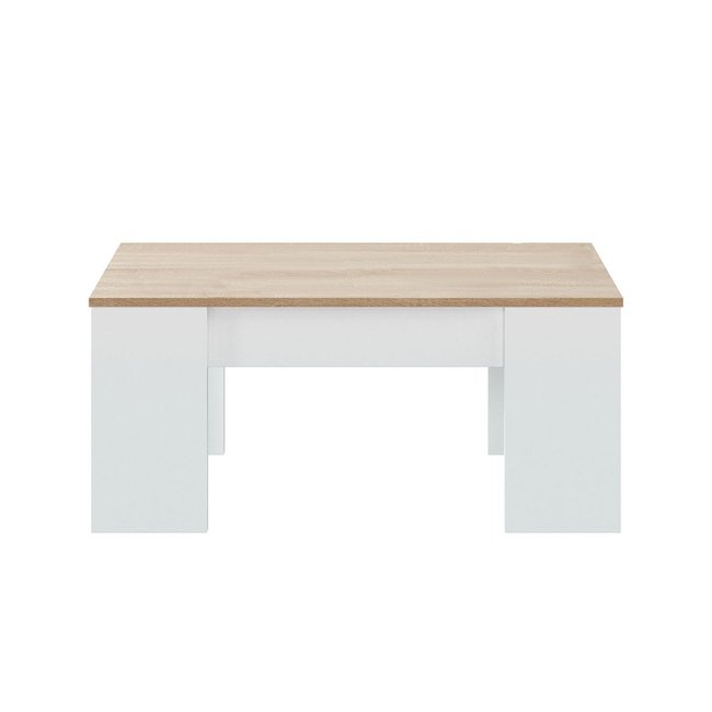Table Basse à Plateau Relevable L100 cm - Alida Couleur blanc <span itemprop=