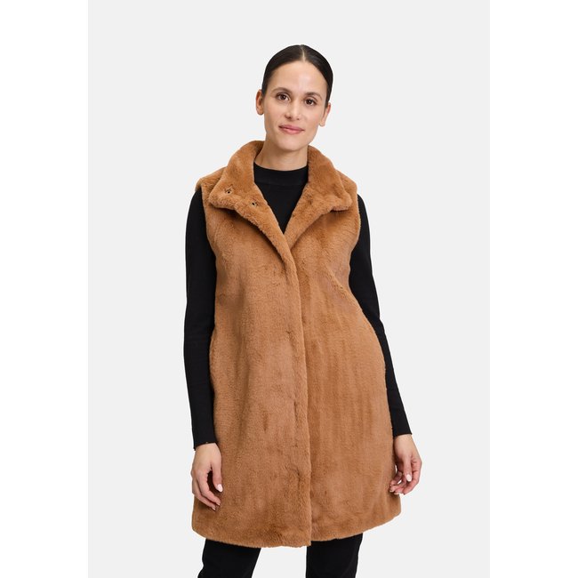 gilet long à col droit thrush <span itemprop=
