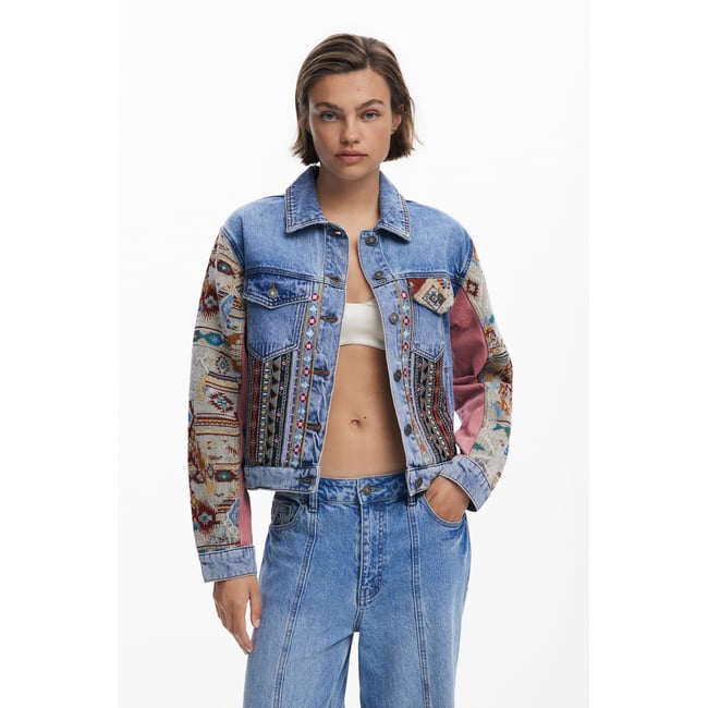 Veste Femme Desigual Bleu - Style Bombers - Réf 17WWEWD0 - Neuf Avec étiquettes