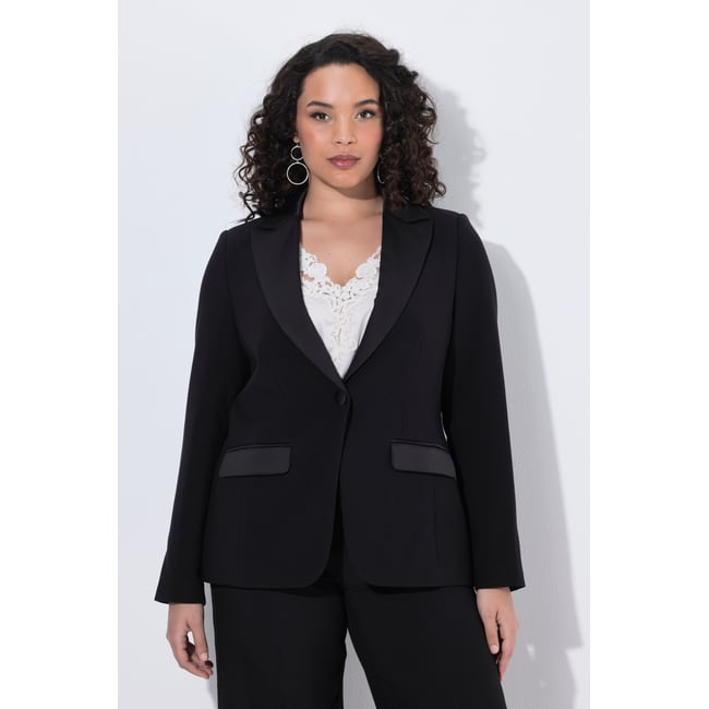 Veste de smoking cintrée noir <span itemprop=