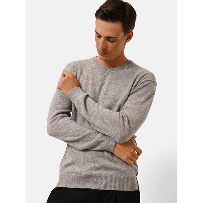 Pull Col Rond Nuage Chiné Noe gris chiné <span itemprop=