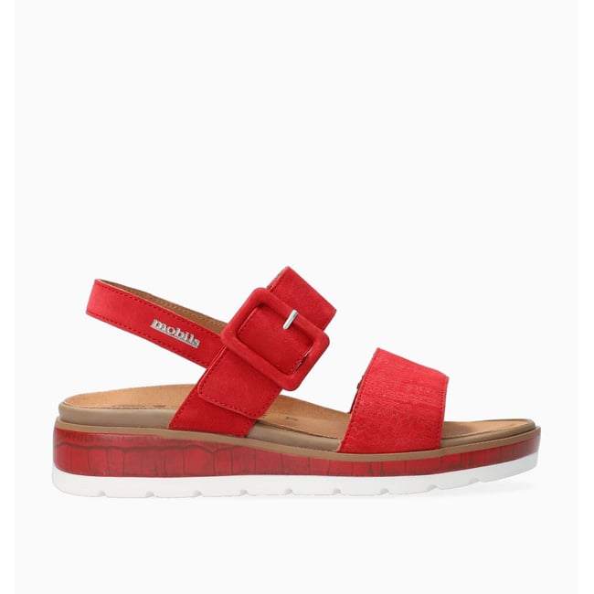 Sandales en cuir MELYSA rouge p5139 <span itemprop=
