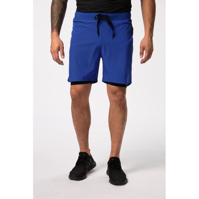 Pantalon de sport FLEXNAMIC®, effet 2-en-1 titan bleu <span itemprop=