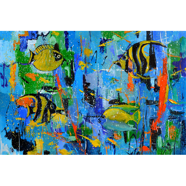 Tableau reproduction aquarium - HEXOA