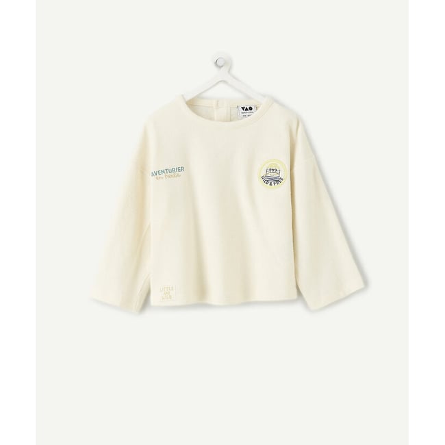 T-shirt a maniche lunghe ecru  TAPE A L'OEIL