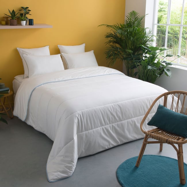 Couette TEMPEREE Respirante - Coton Tencel - Suzette Couleur blanc <span itemprop=