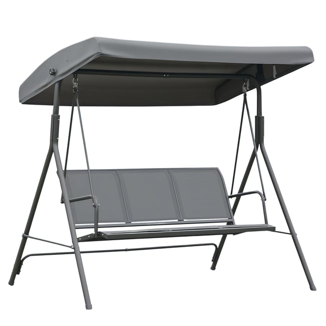 Banc à bascule Acier Gris gris <span itemprop=