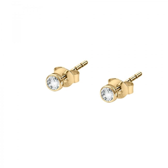 Boucles d'oreilles en or jaune 750 B-CLASSIC or jaune <span itemprop=