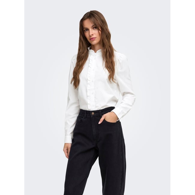 Bluse mit gerüschtem Mao-Kragen - ONLY