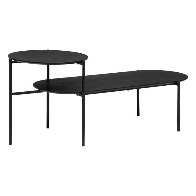 Table basse 2 niveaux KEMI Couleur noir <span itemprop=