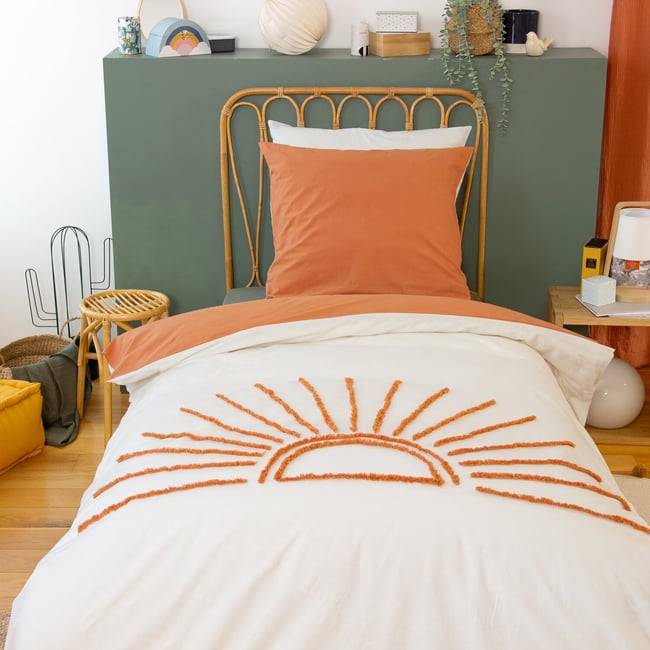 Parure de lit enfant coton, SOLEZ multicolore <span itemprop=