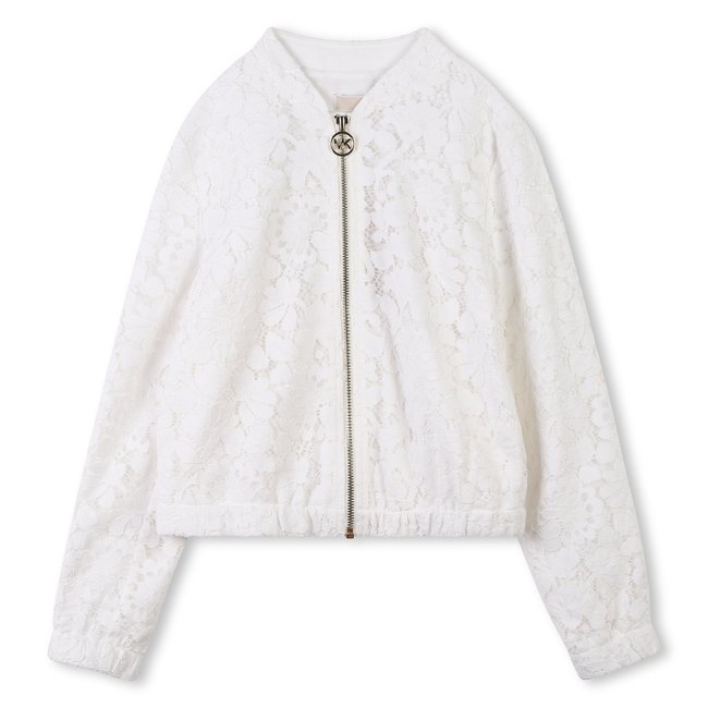 Cardigan zippé offwhite <span itemprop=