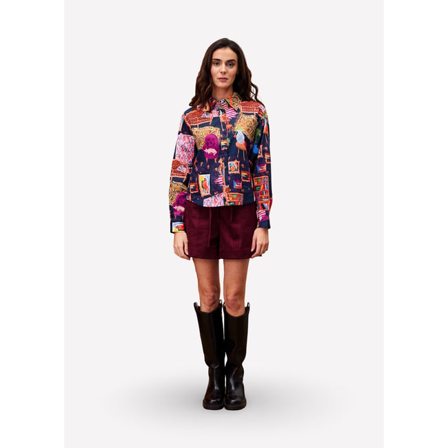 Chemise  en coton SARTRE salon nuit <span itemprop=