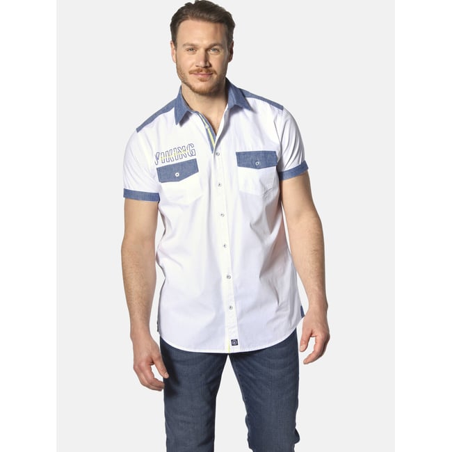 Chemise à manches courtes HERKKO blanc <span itemprop=