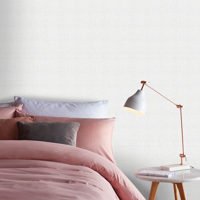 Papier peint Tissage Hesse Couleur blanc <span itemprop=