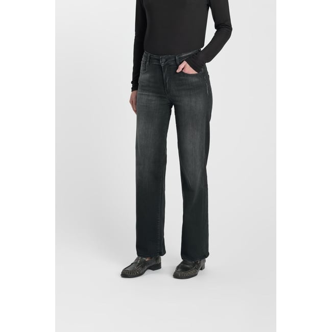 Jeans loose, large pulp wide leg , longueur 34 black / black <span itemprop=
