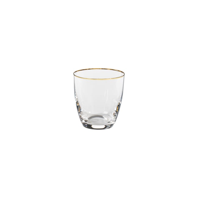 Set 6 Verres Bas avec Filet Doré Sensa, Casafina by COSTA NOVA Couleur clear-gold <span itemprop=
