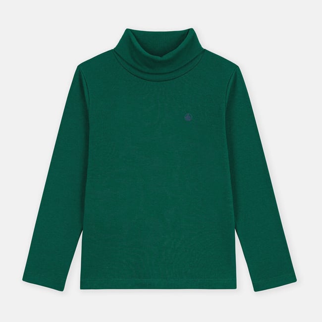 Dolcevita in cotone verde PETIT BATEAU