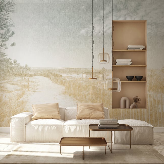 Papier peint panoramique LA POINTE Couleur multicolore <span itemprop=