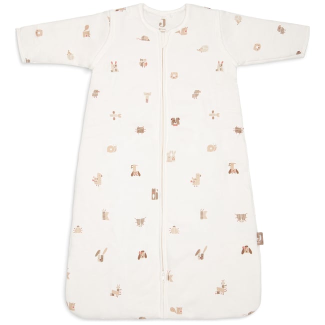 Gigoteuse chaude à manches amovibles ecru, beige, marron <span itemprop=