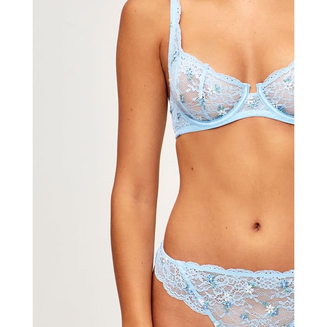 Soutien-gorge corbeille en dentelle et broderie florale LACEDITSIZ - UNDIZ