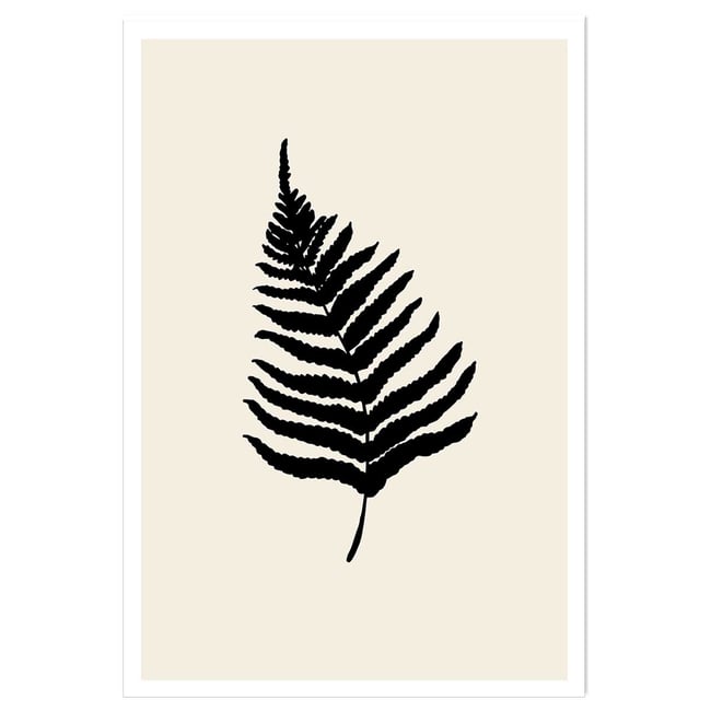 Affiche deco black fougères - HEXOA